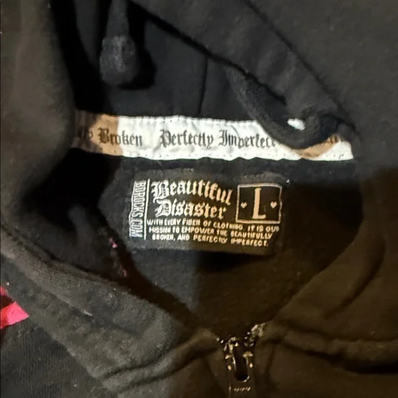 Beautiful Disaster Black and Pink Jacket - Picture 2 of 5